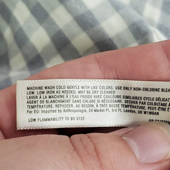 Anthropologie Oversized Gingham Plaid Button Up Top Size XS Country Gauzy Cotton - Picture 7 of 11